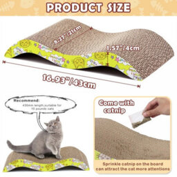 Cat Kitten Corrugated Cardboard Scratching Pad Sofa Bed Mat - thumbnail 4