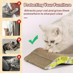Cat Kitten Corrugated Cardboard Scratching Pad Sofa Bed Mat - thumbnail 3