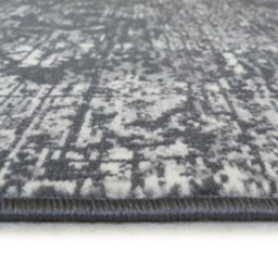 Melrose Colorama Traditional Charcoal Medium Indoor Area Rug 120/170Cm - thumbnail 3