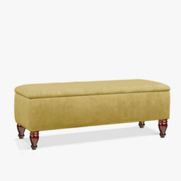 Lisbon Plain 120Cm Ottoman Storage Bench - Plush Velvet Shoe Bench - Mink Upholstery Footstool With Storage