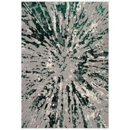 Smart Living Luxury Soft Modern Shimmer Sunset Rug For Living & Bedroom - Emerald - 80 X 150 Cm - thumbnail 4