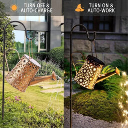 3Pcs Solar Powered Watering Can 90 Led String Light Outdoor Art Lamp - thumbnail 5