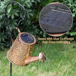 3Pcs Solar Powered Watering Can 90 Led String Light Outdoor Art Lamp - thumbnail 6