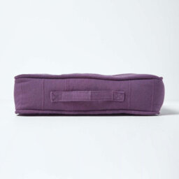 Homescapes Rajput Ribbed Cotton Floor Cushion Purple - thumbnail 5