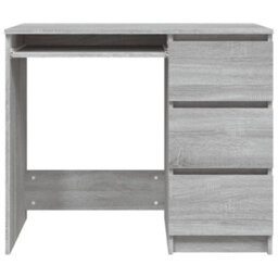 Berkfield Desk Grey Sonoma 90X45X76 Cm Engineered Wood - thumbnail 5