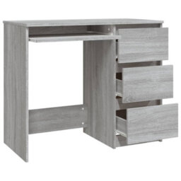 Berkfield Desk Grey Sonoma 90X45X76 Cm Engineered Wood - thumbnail 4