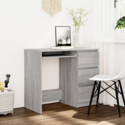 Berkfield Desk Grey Sonoma 90X45X76 Cm Engineered Wood - thumbnail 1