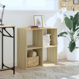 Berkfield Bookcase Sonoma Oak 68.5X32X68.5 Cm Engineered Wood - thumbnail 3