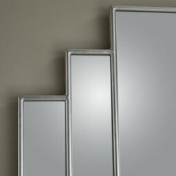 The Online Mirror Shop Overmantle Mirror Charleston Rectangular Shape With Silver Frame For Hanging In Bathroom- H 80Cm X W 120Cm - thumbnail 4