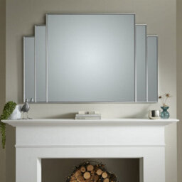 The Online Mirror Shop Overmantle Mirror Charleston Rectangular Shape With Silver Frame For Hanging In Bathroom- H 80Cm X W 120Cm - thumbnail 2