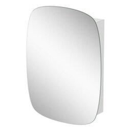 Affine Bathroom Single Door Mirror Stainless Steel Round Edge Modern Cabinet 450X600mm - thumbnail 6