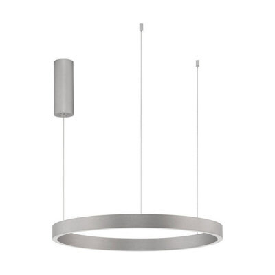 Luminosa Lighting Luminosa Elowen 60Cm Integrated Led Pendant Ceiling Light Brushed Silver Triac Dimmable Led 60W 2552Lm 3000K - image 1