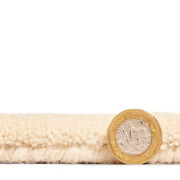 Beige Handmade Luxurious Modern Wool Geometric Rug For Bedroom & Living Room-120Cm X 170Cm - thumbnail 7