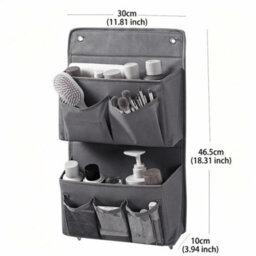 Grey Space-Saving Wall-Mounted Organizer Multi-Compartment Pocket Storage Camper - thumbnail 2
