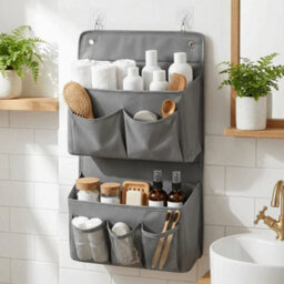 Grey Space-Saving Wall-Mounted Organizer Multi-Compartment Pocket Storage Camper - thumbnail 5