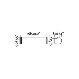 Luminosa Lighting Luminosa Danubio Bathroom Led Wall Lamp 9W 2700K Ip44 - thumbnail 2