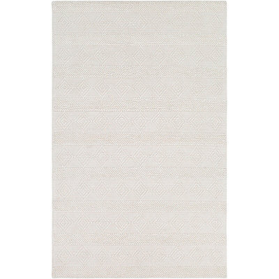Livabliss Hygge-Hand Woven White Wool Cottage Living Dining Bedroom Rug 152 X 229 Cm Easy Care, Non Shedding - image 1