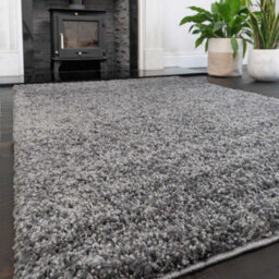 Loomed Soft Value Grey Shaggy Area Rug 180X270Cm - thumbnail 1