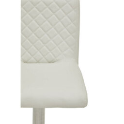 Orsina Baina White And Chrome Bar Stool With Round Base - thumbnail 7