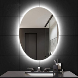 Deenz 70X50 Cm Led Oval Lighted Bathroom Wall Mirror 3 Color Light Touch Switch With Fog Pad Illuminated Backlit L8032 - thumbnail 5
