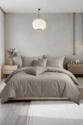 Plain Dyed Easy Care Polycotton Duvet Cover And Pillowcase/s Set Bed Linen Silver