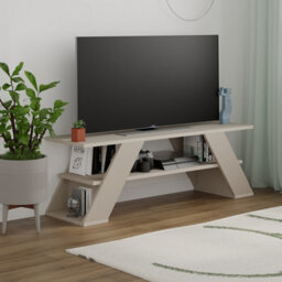 "Decortie Farfalla Modern Tv Unit Multimedia Centre Tvs Up To 48"" Sandstone 120Cm" - thumbnail 1