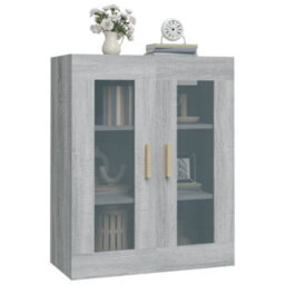 Berkfield Hanging Wall Cabinet Grey Sonoma 69.5X34X90 Cm - thumbnail 6
