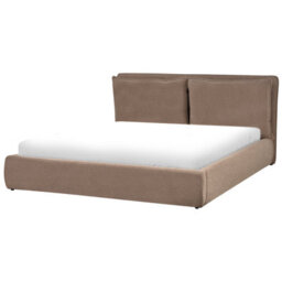 Beliani Ottoman Bed Boucle Bajonna 180 X 200 Cm (Eu Super King) Brown - thumbnail 7