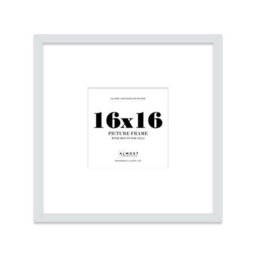 "16X16"" Light Grey Picture Frame - 16X16"" Square Frame With 12X12"" Mount For 16X16""/12X12"" Pictures Moderrn Style Thin Edge, 1 Pack" - thumbnail 1