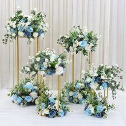 Living And Home Tall Gold Metal Column Vase Flower Stand Pedestal Rack Wedding Display Rack 80Cm (H)