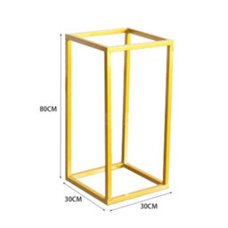 Living And Home Tall Gold Metal Column Vase Flower Stand Pedestal Rack Wedding Display Rack 80Cm (H) - thumbnail 5