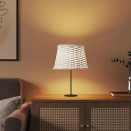 Vidaxl Lamp Shade White 25X17 Cm Wicker Lamp Shades - thumbnail 3