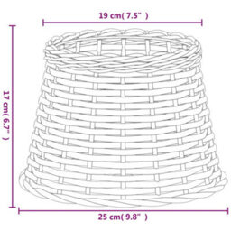 Vidaxl Lamp Shade White 25X17 Cm Wicker Lamp Shades - thumbnail 6