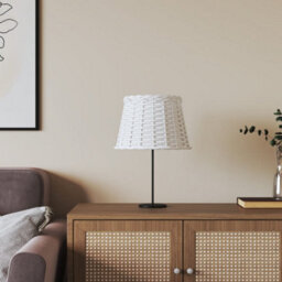 Vidaxl Lamp Shade White 25X17 Cm Wicker Lamp Shades - thumbnail 1