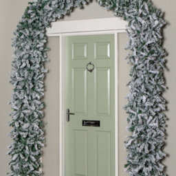 8Ft (2.60M) Samuel Alexander Double Door Snow Flocked Christmas Tree Arch With 2000 Tips - thumbnail 2