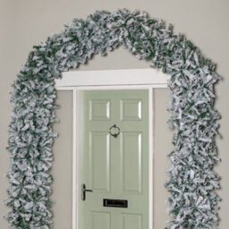 8Ft (2.60M) Samuel Alexander Double Door Snow Flocked Christmas Tree Arch With 2000 Tips - thumbnail 6