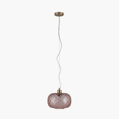 Pacific Lifestyle Azores Rose Textured Glass Oval Pendant - image 1