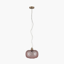 Pacific Lifestyle Azores Rose Textured Glass Oval Pendant