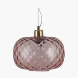 Pacific Lifestyle Azores Rose Textured Glass Oval Pendant - thumbnail 2