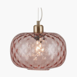 Pacific Lifestyle Azores Rose Textured Glass Oval Pendant - thumbnail 3