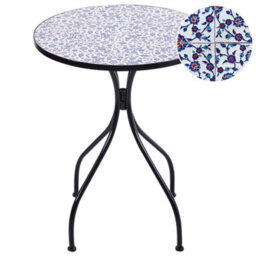 Beliani Bistro Table Camprena 60 Cm 60 Cm Metal Black - thumbnail 1