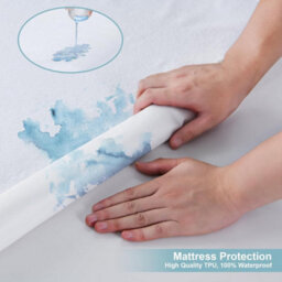 Ameha Waterproof Terry Mattress Protector Non-Noisy, Absorbent & Hypoallergenic Elasticated Cover 30Cm Deep Double 135X190Cm - thumbnail 6