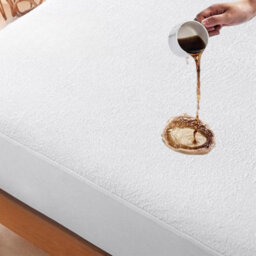 Ameha Waterproof Terry Mattress Protector Non-Noisy, Absorbent & Hypoallergenic Elasticated Cover 30Cm Deep Double 135X190Cm - thumbnail 1