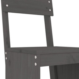 Berkfield 5 Piece Garden Bar Set Grey Solid Wood Pine - thumbnail 5