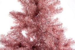 Shatchi 5Ft Rose Gold Christmas Tree Shiny Tinsels - thumbnail 4