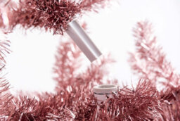 Shatchi 5Ft Rose Gold Christmas Tree Shiny Tinsels - thumbnail 2
