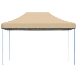 Walplus Foldable Party Tent Garden Gazebo Canopy Pop-Up Beige 410X279X315 Cm - thumbnail 3