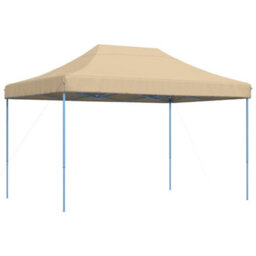 Walplus Foldable Party Tent Garden Gazebo Canopy Pop-Up Beige 410X279X315 Cm - thumbnail 5