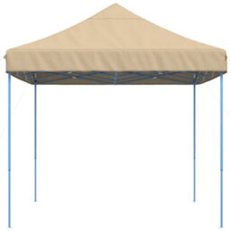 Walplus Foldable Party Tent Garden Gazebo Canopy Pop-Up Beige 410X279X315 Cm - thumbnail 4