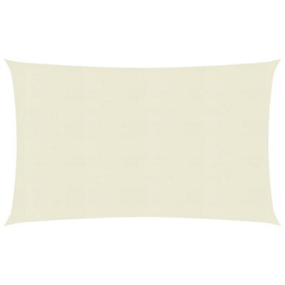 Berkfield Sunshade Sail 160 G/m2 Cream 2.5X5 M Hdpe - image 1